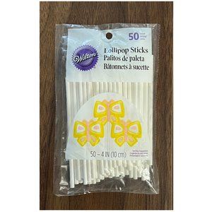 This listing is for one pack with 50 sticks NEW Wilton 4" Cake Pop/Lollipop Stic